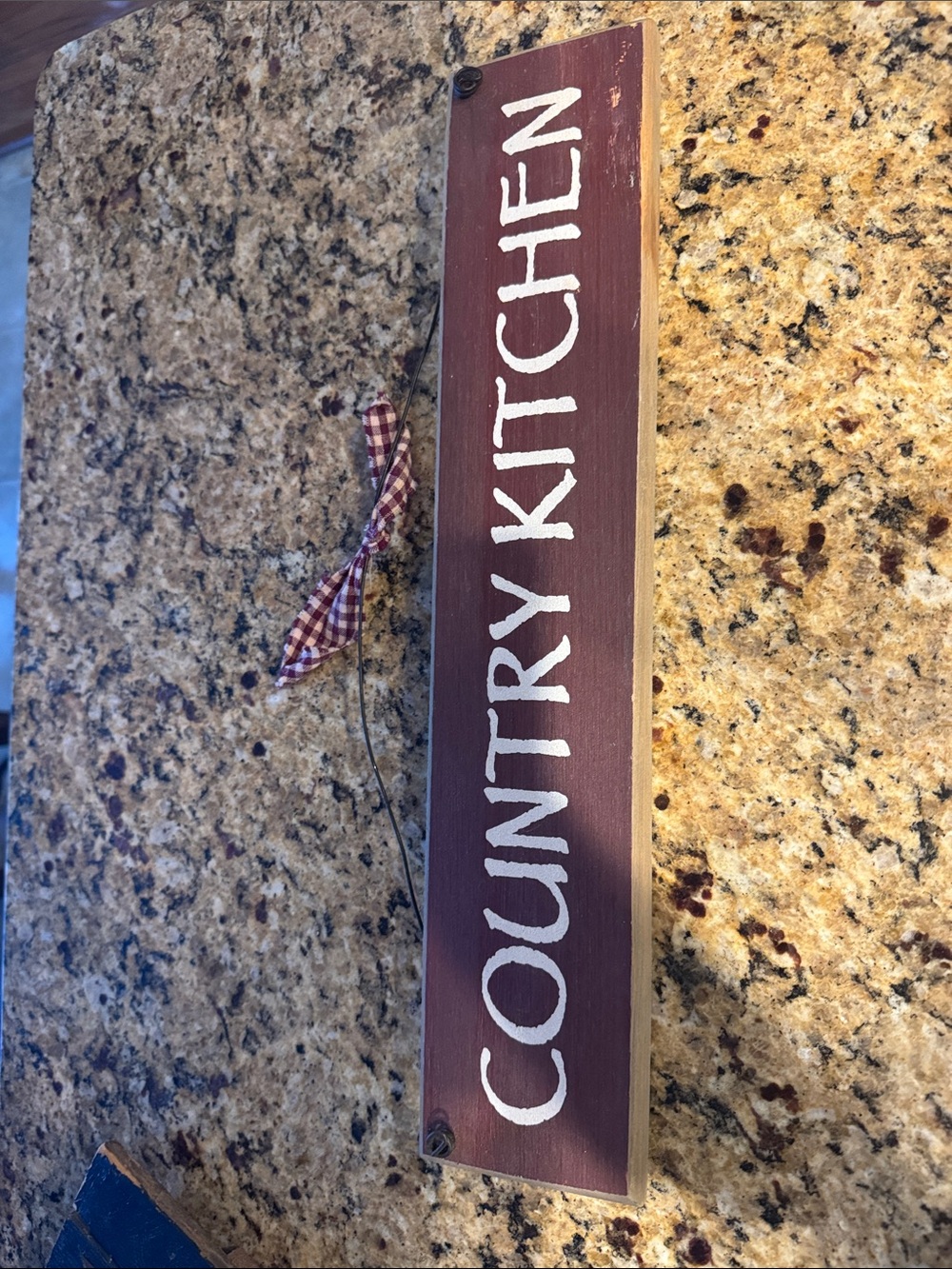 Country Kitchen Wall Sign and Rustic Stars - Red, White, Blue (4 pieces) - Picture 8 of 10